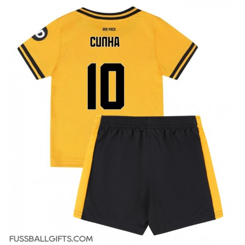 Wolves Matheus Cunha #10 Fußballbekleidung Heimtrikot Kinder 2024-25 Kurzarm (+ kurze hosen)